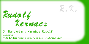 rudolf kernacs business card